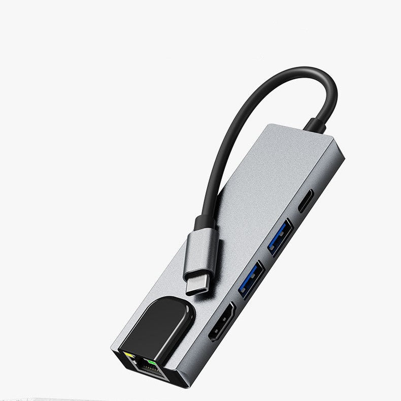 Station d'extension USB pour carte réseau 5-en-1 Type-c vers HDMI