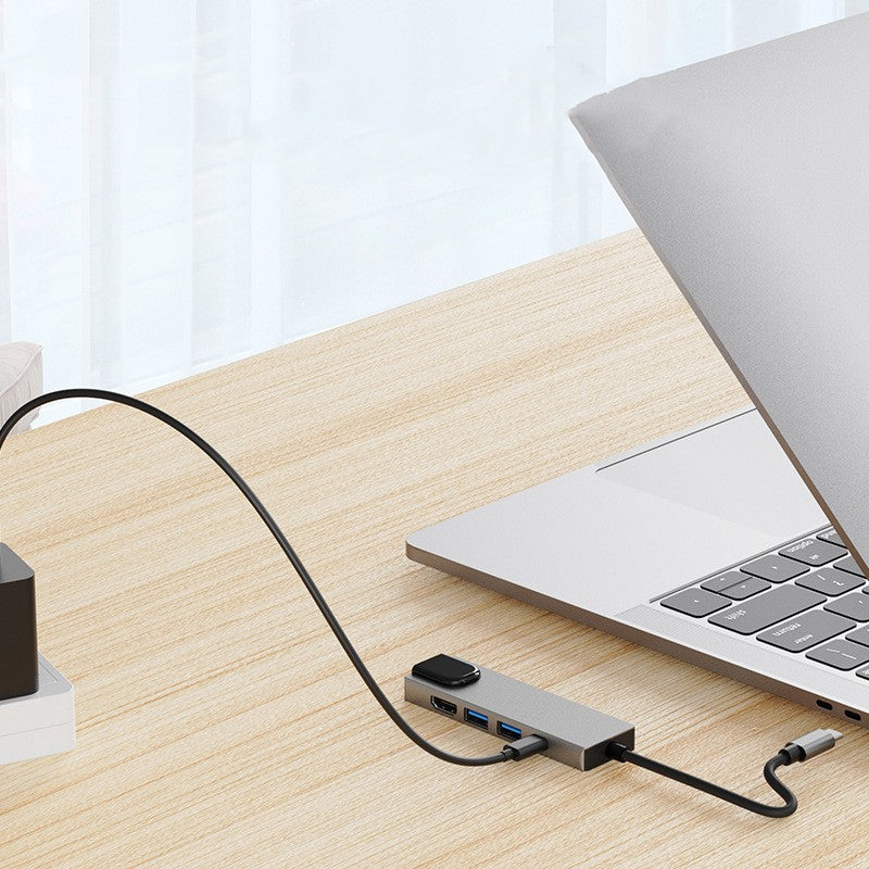 Station d'extension USB pour carte réseau 5-en-1 Type-c vers HDMI